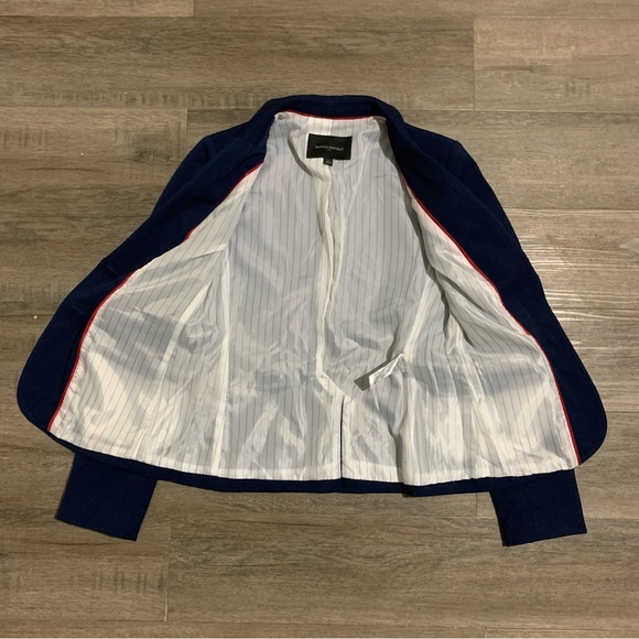 Banana Republic Preppy red collar BlazerJacket BasicTwo buttons navy career US 2 - Picture 5 of 10